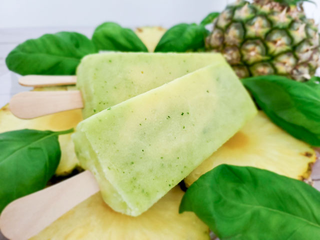 Pineapple Basil Dessert Shop Popsicles-5